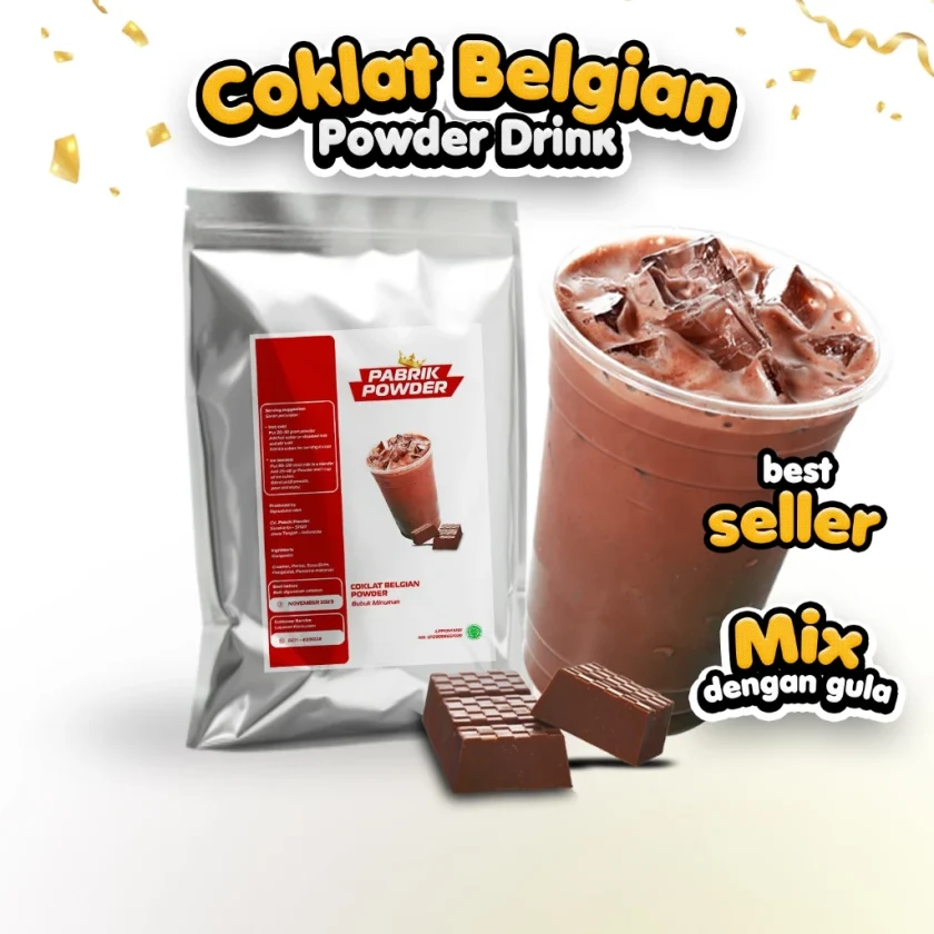 Powder Coklat Belgian, Chocolate Drink , Bubuk Minuman Cokelat
