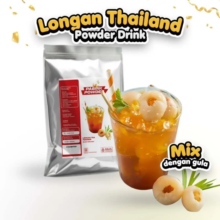 Powder Longan Thailand, Minuman Bubuk Rasa Lengkeng
