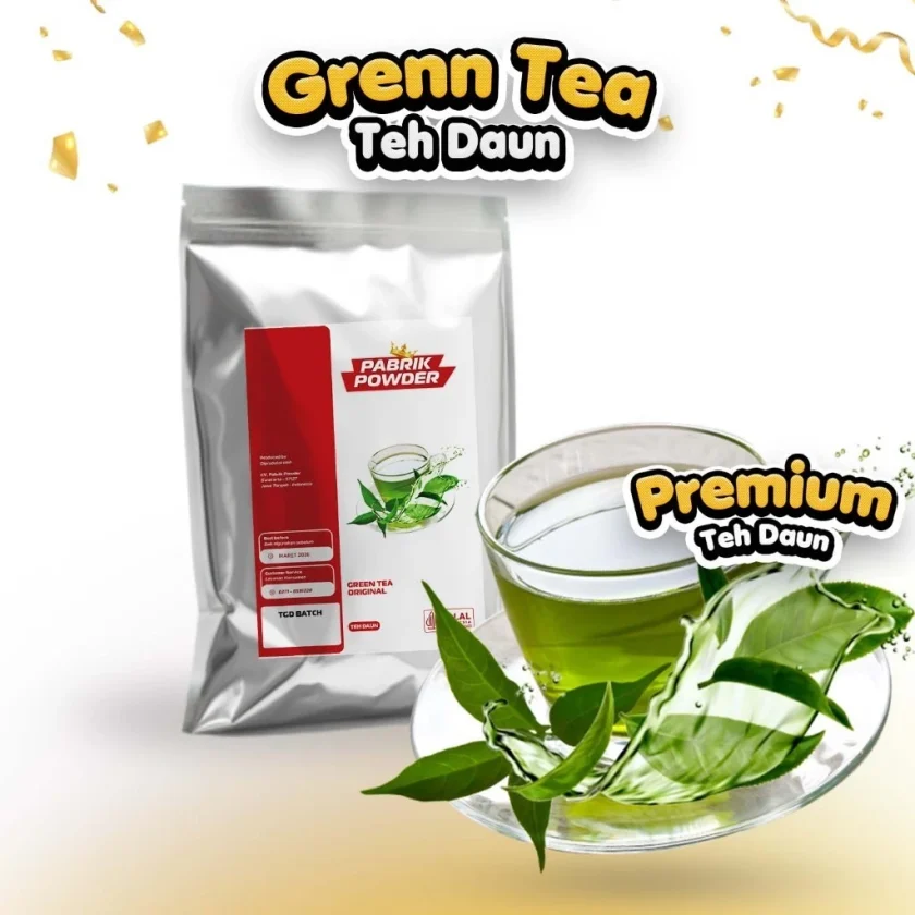 Original Green Tea Daun 250 Gram, Daun Teh Hijau