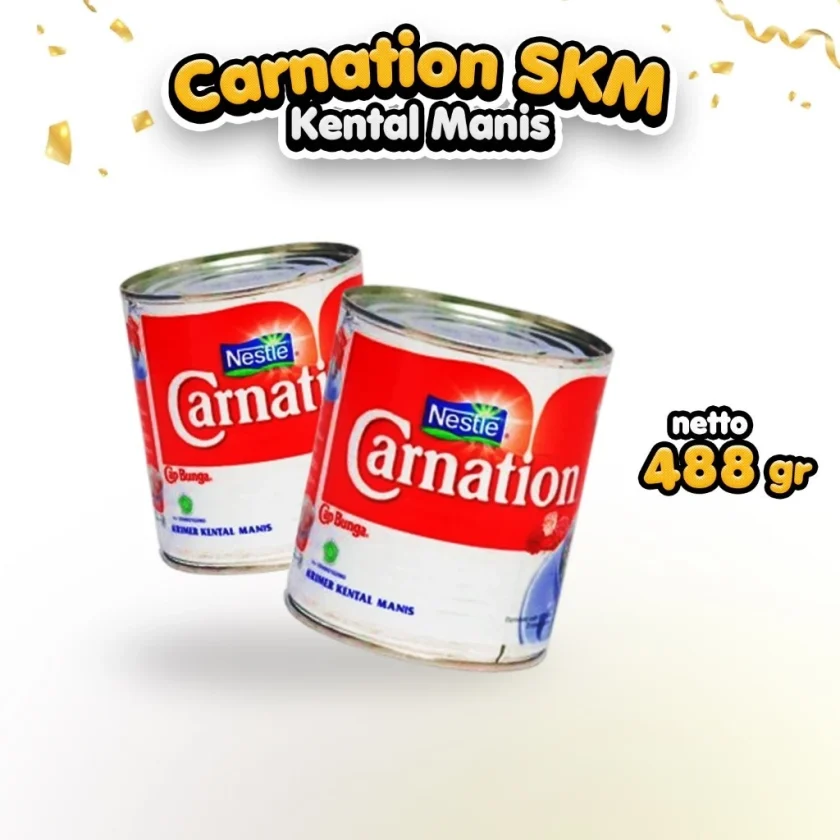 SKM Nestle Carnation kemasan kaleng 488 gram, Kental Manis