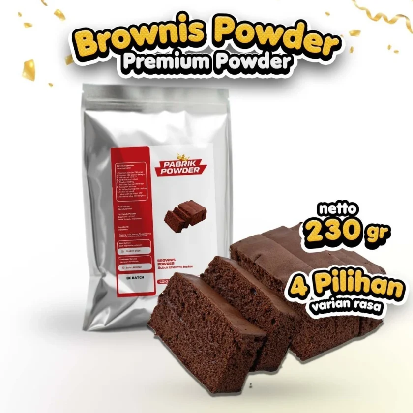 Powder Brownies 230 Gram, Premix Brownis Instan