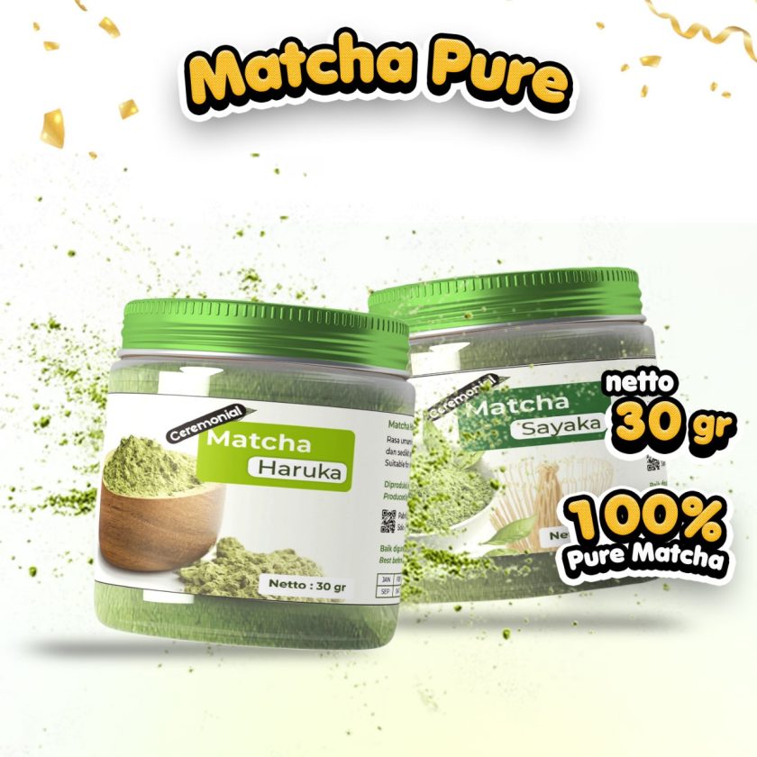 Pure Matcha Powder, Bubuk Matcha Murni kemasan 30 gram